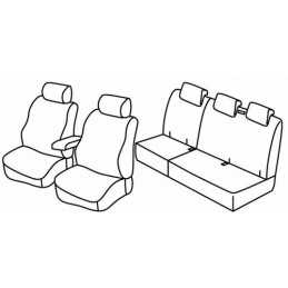 Set coprisedili Superior - Nero Blu - Renault Kangoo 5p (Maxi) (02 08 )