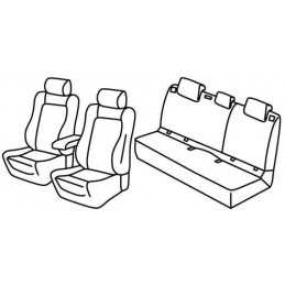 Set coprisedili Superior - Nero Rosso - Seat Leon 5p (Reference Sport) (01 13 )