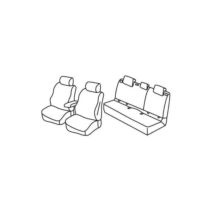 Set coprisedili Superior - Nero Blu - Seat Leon 5p (FR) (01 13 )