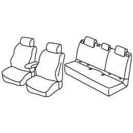 Set coprisedili Superior - Nero Grigio - Seat Leon 5p (FR) (01 13 )
