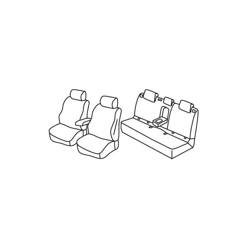Set coprisedili Superior - Nero Rosso - Seat Leon 5p (01 13 )