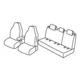 Set coprisedili Superior - Grigio Nero - Skoda Fabia 5p (Ambition Plus) (02 15 )