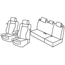 Set coprisedili Superior - Nero Grigio - Toyota Auris 3p (04 07 11 12)