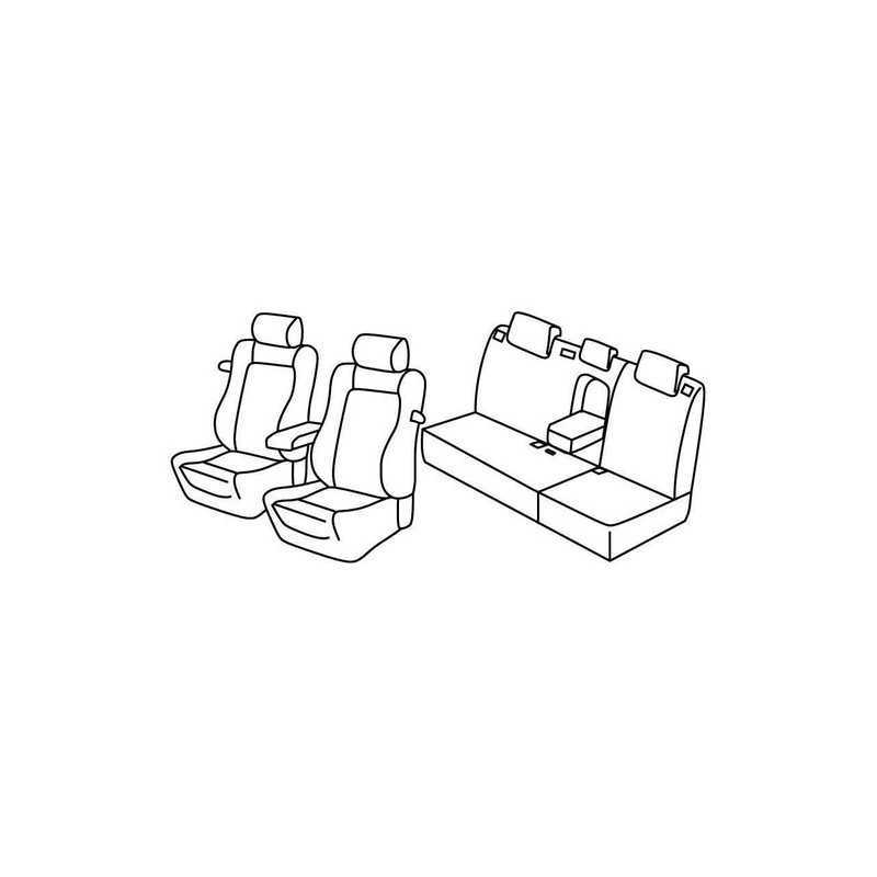 Set coprisedili Superior - Nero Rosso - Toyota Auris 3p (04 07 11 12)