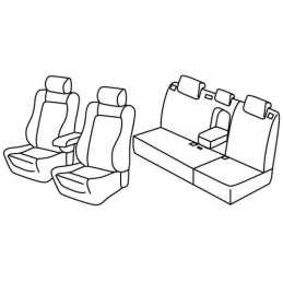 Set coprisedili Superior - Nero Grigio - Toyota Auris 5p (04 07 11 12)