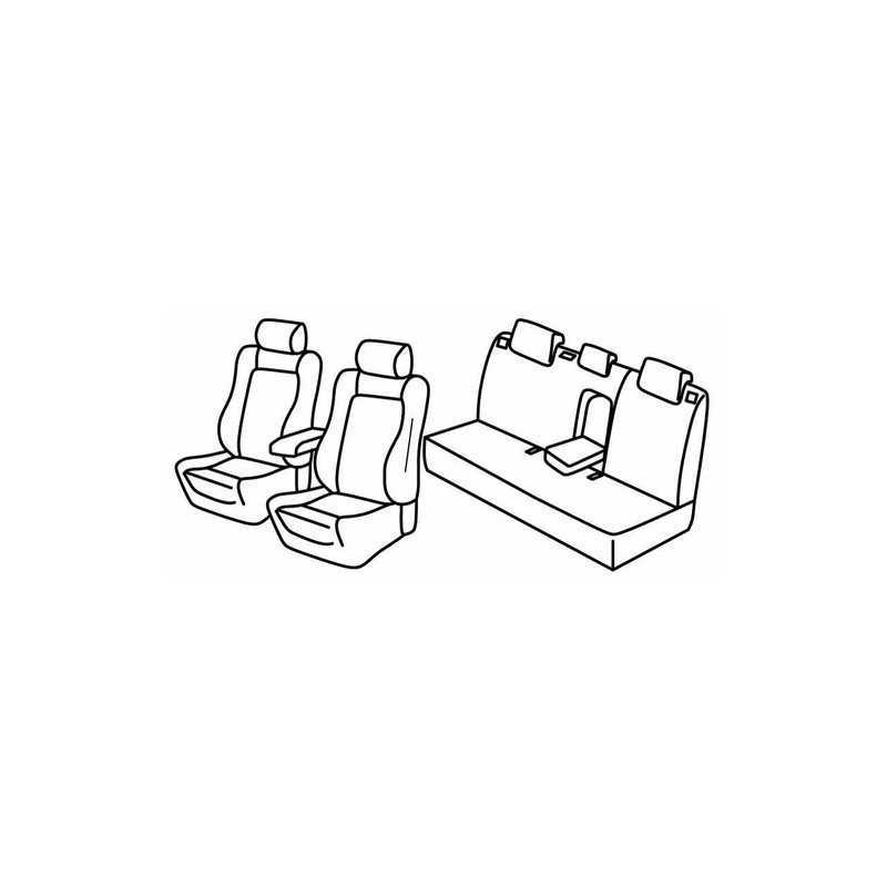 Set coprisedili Superior - Grigio Nero - Toyota Auris 5p (Skyview Hybrid) (12 12 03 19) - Toyota Auris Touring Sports (10 13 05