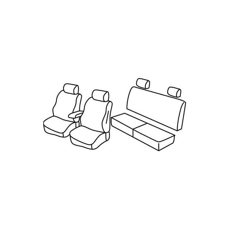 Set coprisedili Superior - Nero Blu - Toyota Hilux Pick-Up (06 16 )