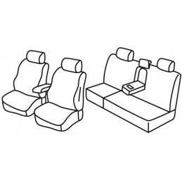 Set coprisedili Superior - Nero Rosso - Toyota Hilux Pick-Up (06 16 )