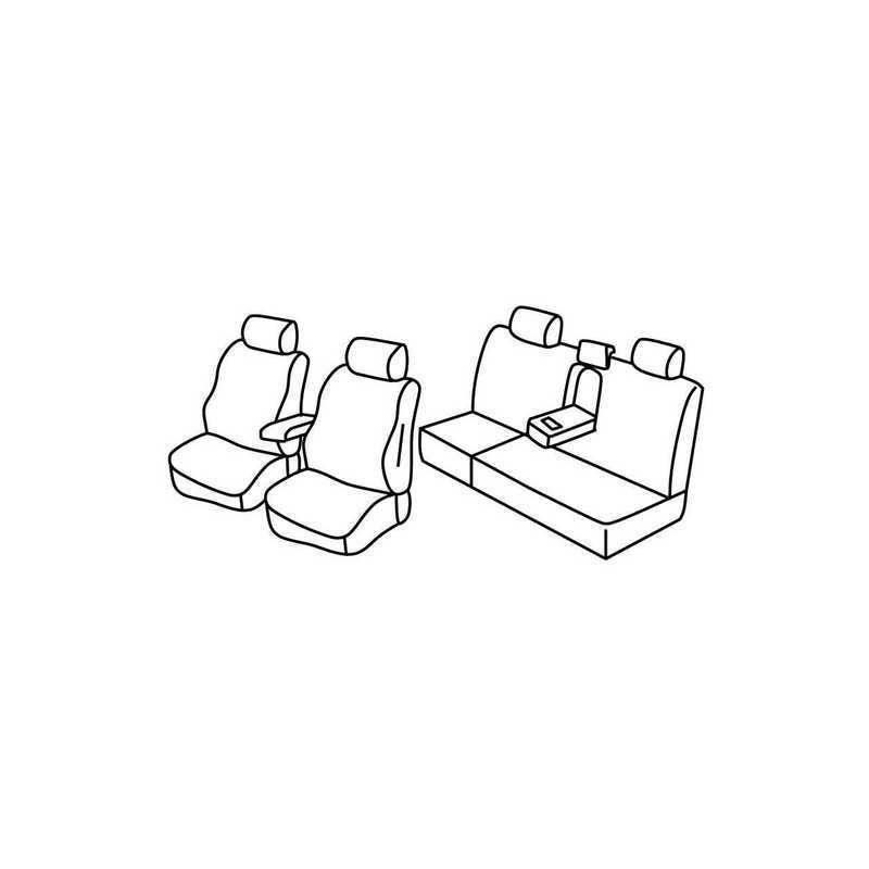 Set coprisedili Superior - Nero Rosso - Toyota Hilux Pick-Up (06 16 )