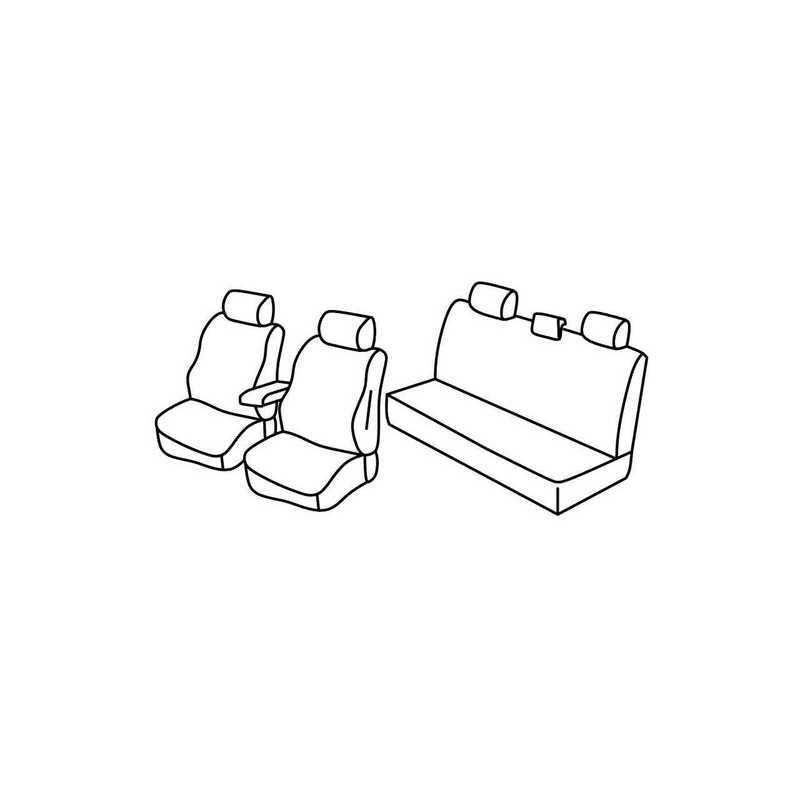 Set coprisedili Superior - Grigio Nero - Toyota Hilux Pick-Up (06 16 )