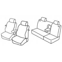 Set coprisedili Superior - Nero Blu - Volkswagen Golf IV 3p (fino al 1999) (10 97 1999)