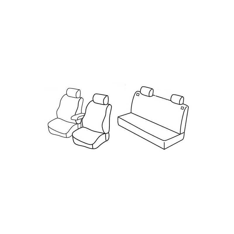 Set coprisedili Superior - Nero Rosso - Volkswagen Golf IV 5p (fino al 1999) (10 97 1999)