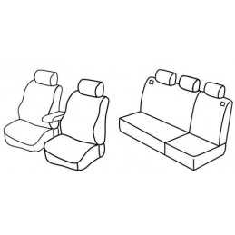 Set coprisedili Superior - Nero Blu - Volkswagen Golf IV 5p (dal 2000) (2000 10 03)