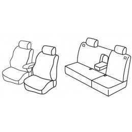 Set coprisedili Superior - Nero Grigio - Volkswagen Golf IV Variant (fino al 1999) (04 99 1999)