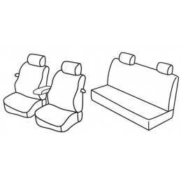 Set coprisedili Superior - Nero Blu - Volkswagen New Beetle (04 99 06 05) - Volkswagen New Beetle (07 05 10 11)