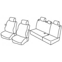 Set coprisedili Superior - Grigio Nero - Volkswagen Polo 3p (11 01 08 09)