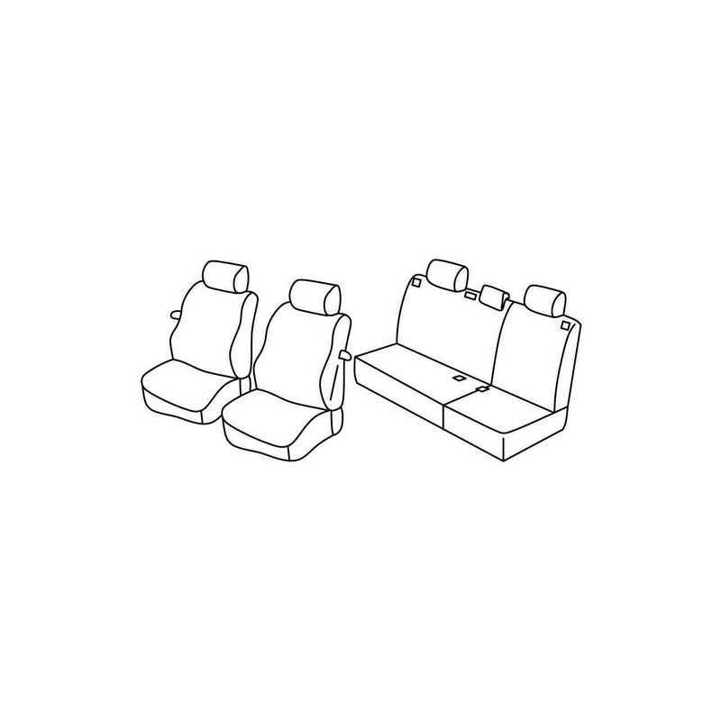 Set coprisedili Superior - Grigio Nero - Volkswagen Polo 3p (11 01 08 09)