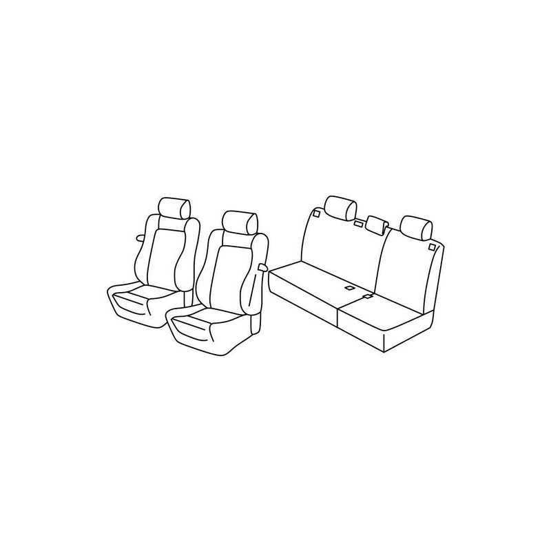 Set coprisedili Superior - Nero Blu - Volkswagen Polo 3p (11 01 08 09)
