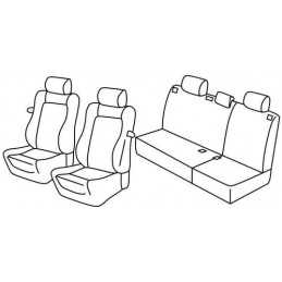 Set coprisedili Superior - Nero Grigio - Volkswagen Polo 3p (11 01 08 09)