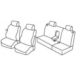 Set coprisedili Superior - Nero Rosso - Volkswagen Polo 3p (11 01 08 09)