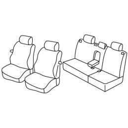 Set coprisedili Superior - Nero Rosso - Volkswagen Polo 3p (11 01 08 09)
