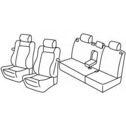Set coprisedili Superior - Nero Rosso - Volkswagen Polo 3p (11 01 08 09)