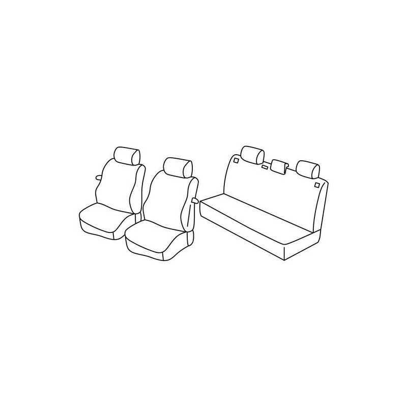 Set coprisedili Superior - Grigio Nero - Volkswagen Polo 3p (11 01 08 09)