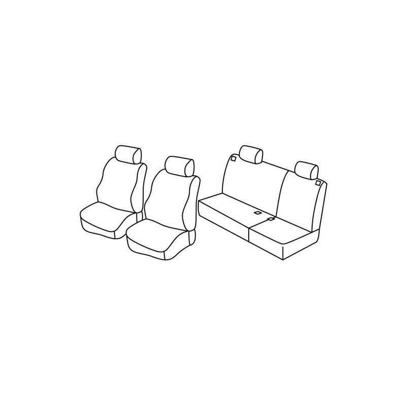 Set coprisedili Superior - Nero Grigio - Volkswagen Polo 5p (11 01 08 09)