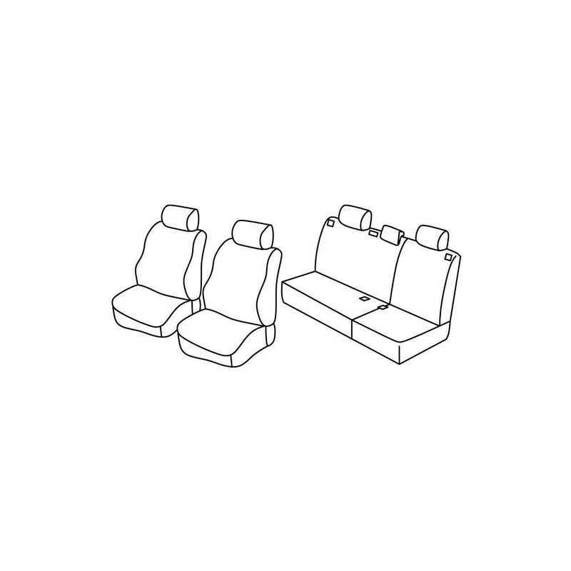 Set coprisedili Superior - Nero Rosso - Volkswagen Polo 5p (11 01 08 09)