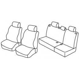 Set coprisedili Superior - Nero Grigio - Volkswagen Polo 5p (11 01 08 09)