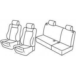 Set coprisedili Superior - Grigio Nero - Volkswagen Polo 5p (11 01 08 09)