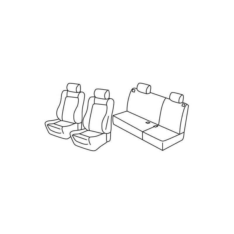 Set coprisedili Superior - Grigio Nero - Volkswagen Polo 5p (11 01 08 09)