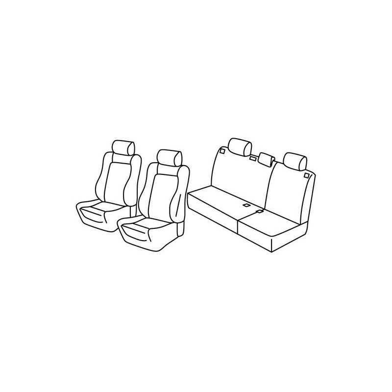Set coprisedili Superior - Nero Rosso - Volkswagen Polo 5p (11 01 08 09)