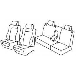 Set coprisedili Superior - Grigio Nero - Volkswagen Polo 5p (11 01 08 09)