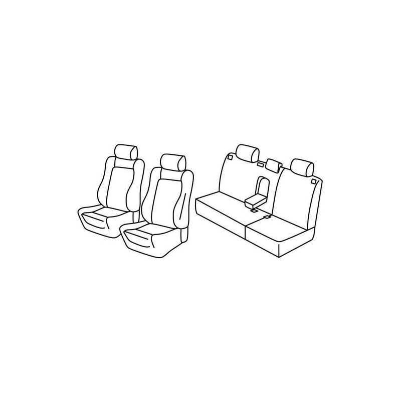 Set coprisedili Superior - Nero Grigio - Volkswagen Polo 5p (11 01 08 09)