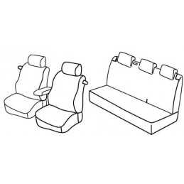 Set coprisedili Superior - Grigio Nero - Volkswagen Polo 3p (Trendline) (09 09 04 14)