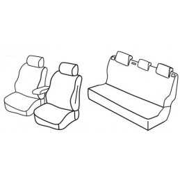 Set coprisedili Superior - Nero Grigio - Volkswagen Polo 5p (Trendline) (09 09 09 17)
