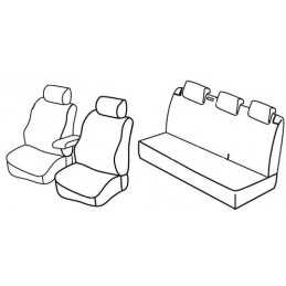 Set coprisedili Superior - Nero Grigio - Volkswagen Polo 5p (Comfortline) (09 09 04 14)