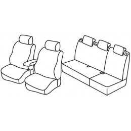 Set coprisedili Superior - Grigio Nero - Volkswagen Polo 5p (Comfortline) (09 09 04 14)