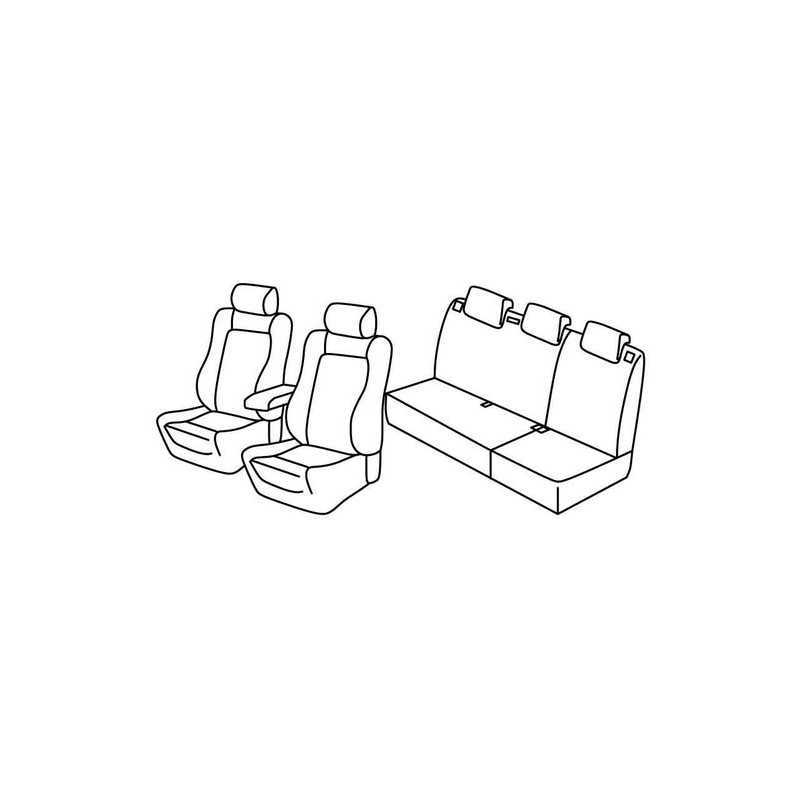 Set coprisedili Superior - Nero Blu - Volkswagen Polo 5p (Highline) (09 09 04 14)