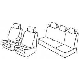 Set coprisedili Superior - Nero Grigio - Volkswagen Polo 5p (Rabbit) (09 09 04 14)