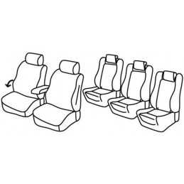 Set coprisedili Superior - Grigio Nero - Volkswagen Sharan (Trendline) (10 10 )
