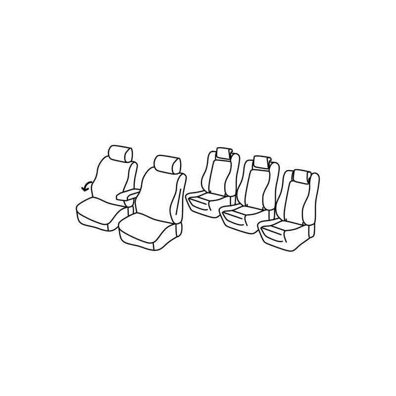 Set coprisedili Superior - Nero Blu - Volkswagen Sharan (Trendline) (10 10 )