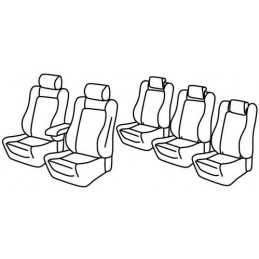 Set coprisedili Superior - Grigio Nero - Volkswagen Sharan (Comfortline Highline) (10 10 )