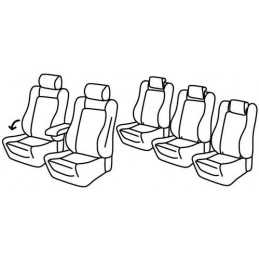 Set coprisedili Superior - Grigio Nero - Volkswagen Sharan (Comfortline Highline) (10 10 )