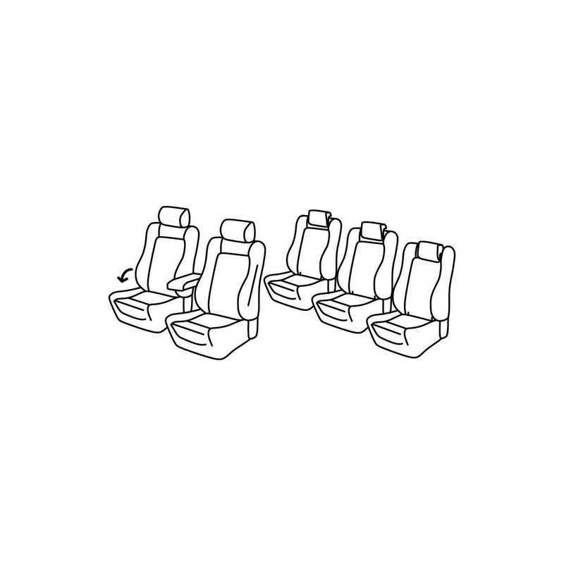 Set coprisedili Superior - Grigio Nero - Volkswagen Sharan (Comfortline Highline) (10 10 )