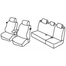Set coprisedili Superior - Nero Blu - Volkswagen Polo 3p (Trendline Family) (05 14 09 17)