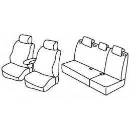 Set coprisedili Superior - Nero Rosso - Volkswagen Polo 5p (Trendline Family) (05 14 09 17)