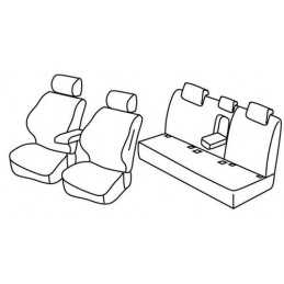 Set coprisedili Superior - Nero Blu - Volkswagen Jetta (Comfortline) (02 11 01 13)