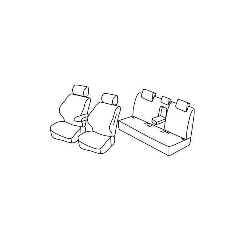 Set coprisedili Superior - Nero Rosso - Volkswagen Jetta (Comfortline) (02 11 01 13)